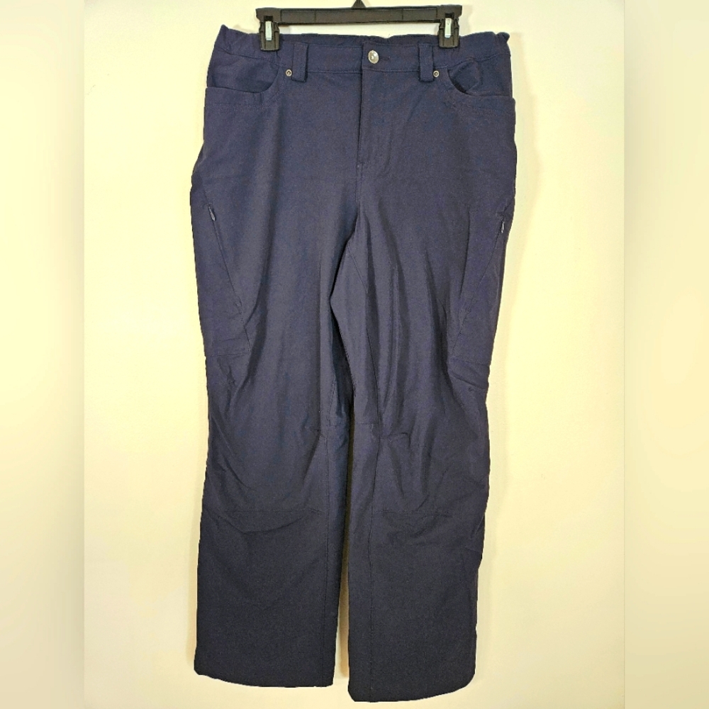Duluth Trading 16Wx31 Nylon Pant Blue Straight Leg Hiking Outdoor Gorpcore